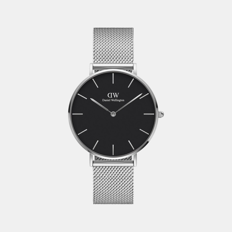 Petite Women Black Analog Stainless Steel Watch DW00100162K