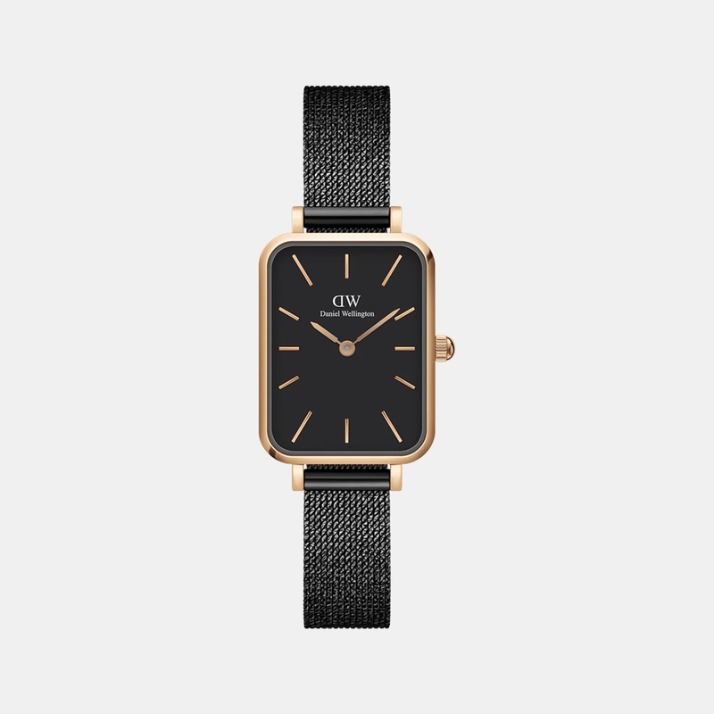 Quadro Women Black Analog Stainless Steel Watch DW00100433K