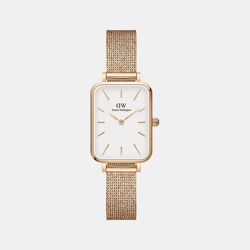 Quadro Women White Analog Stainless Steel Watch DW00100431K