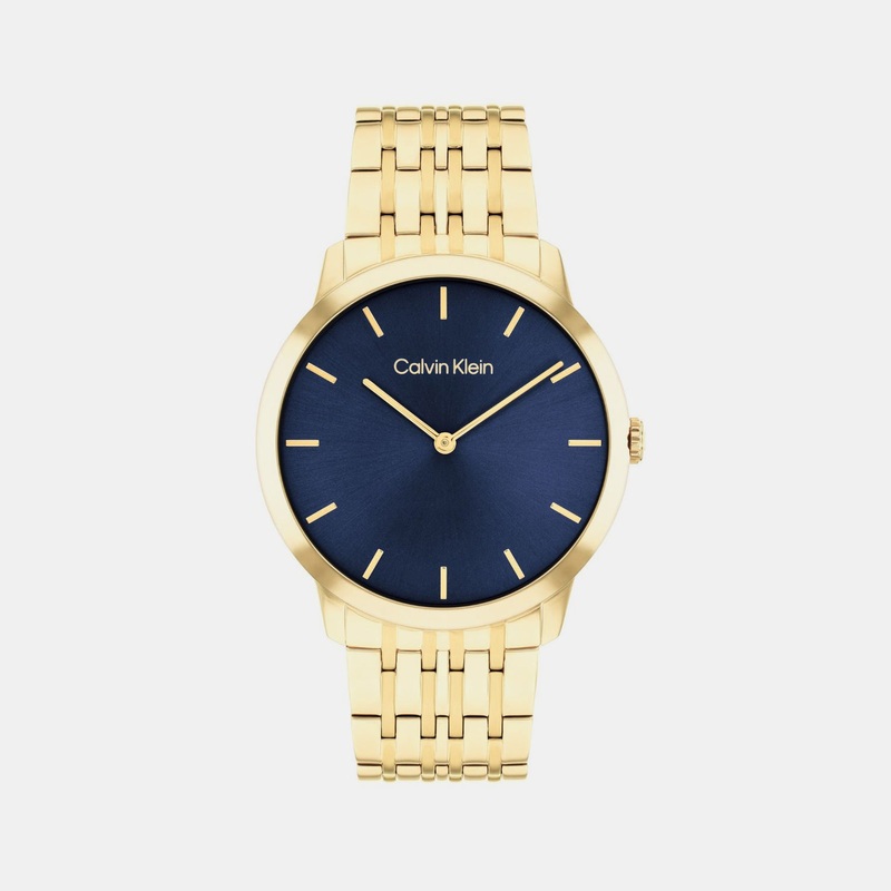 Unisex Quartz Blue Dial Analog Stainless Steel Watch 25300007
