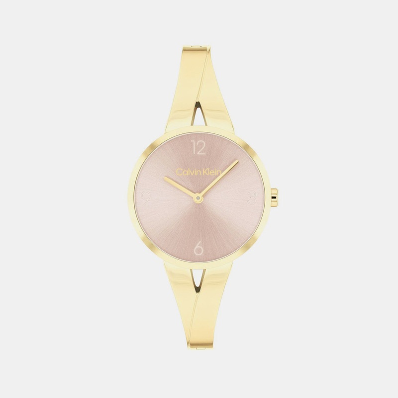 Women Quartz Light Blush Dial Analog Stainless Steel Watch 25100027