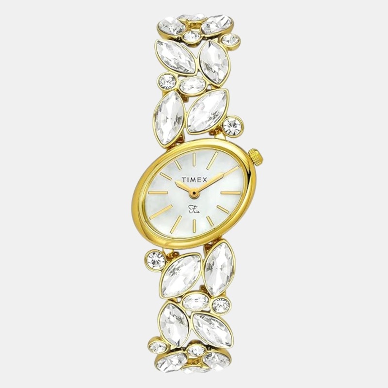 Women Quartz Mother Of Pearl Dial Analog Brass Watch TWEL20901