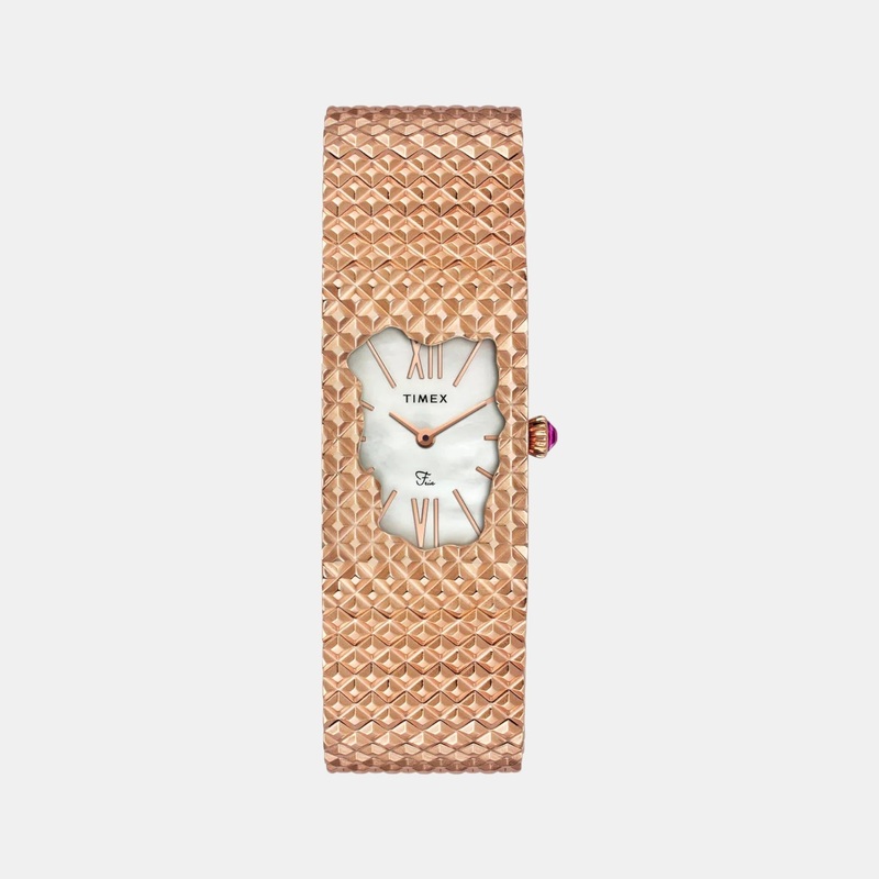 Women Quartz Mother of Pearl Dial Analog Stainless Steel Watch TWEL77702