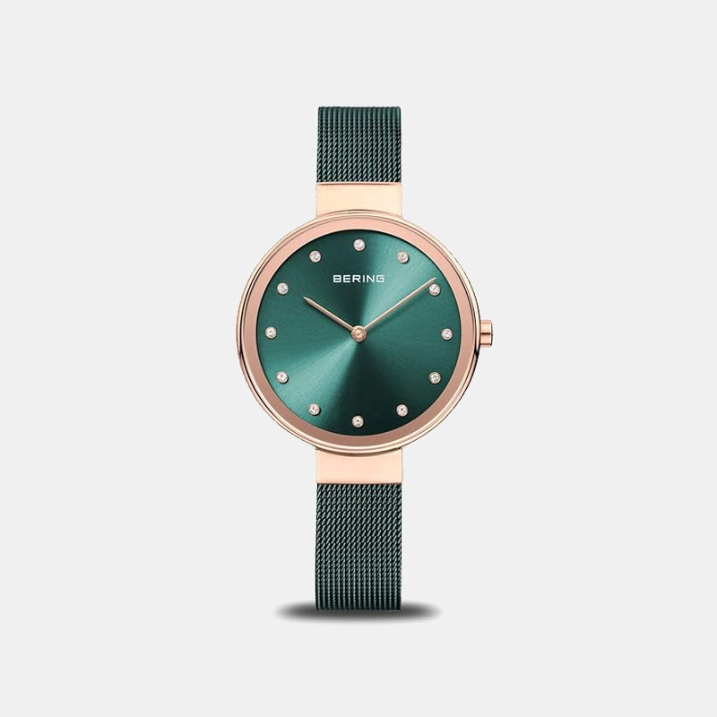 Classic Women Green Analog Stainless Steel Watch 12034-868