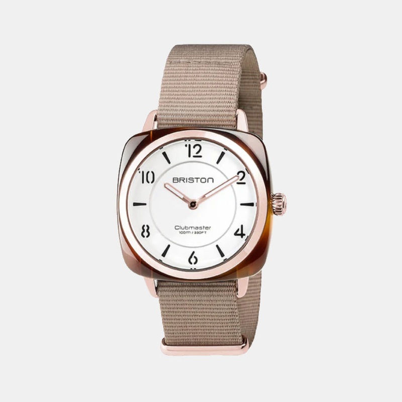 Clubmaster Chic Women Quartz White Dial Analog Nato Watch 17536.PRA.T.2.NT