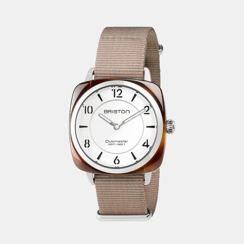 Clubmaster Chic Women Quartz White Dial Analog Nato Watch 17536.SA.T.2.NT