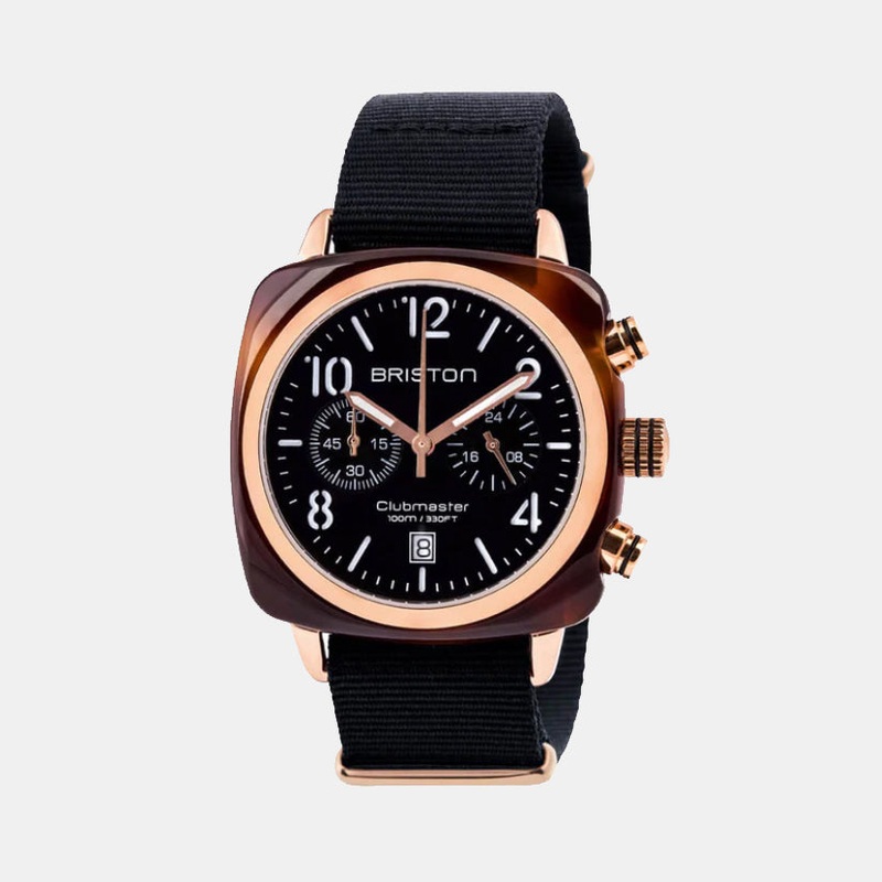 Clubmaster Classic Men Quartz Black Dial Chronograph Nato Watch 14140.PRA.T.1.NB