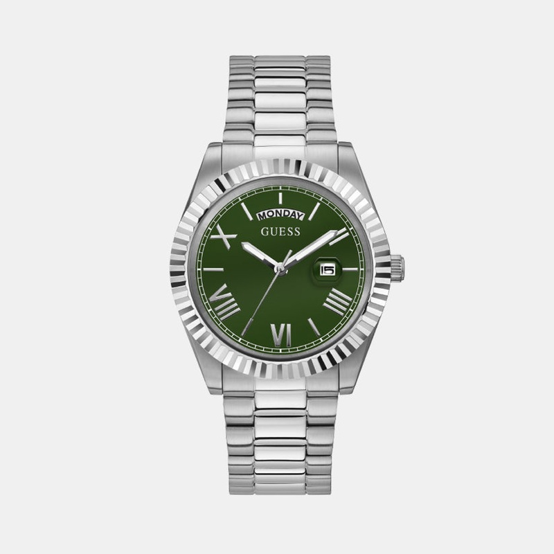 Connoisseur Men Quartz Green Dial Analog Stainless Steel Watch GW0265G10