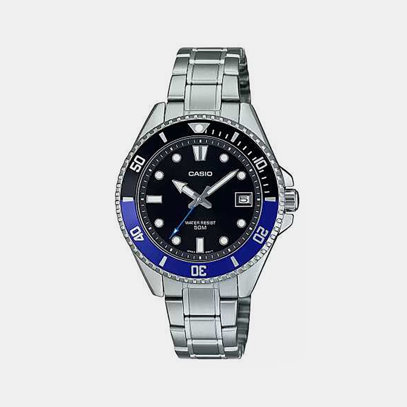 Enticer Men Black Dial Analog Stainless Steel MDV-10D-1A3VDF - A2196