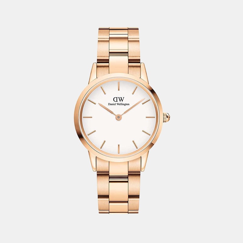 Iconic Women White Analog Stainless Steel Watch DW00100211K