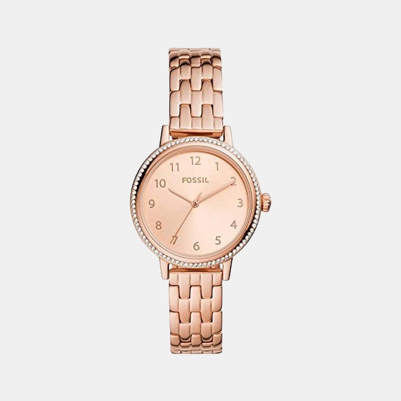 Reid Women's Rose Gold Analog Stainless Steel Watch BQ3656