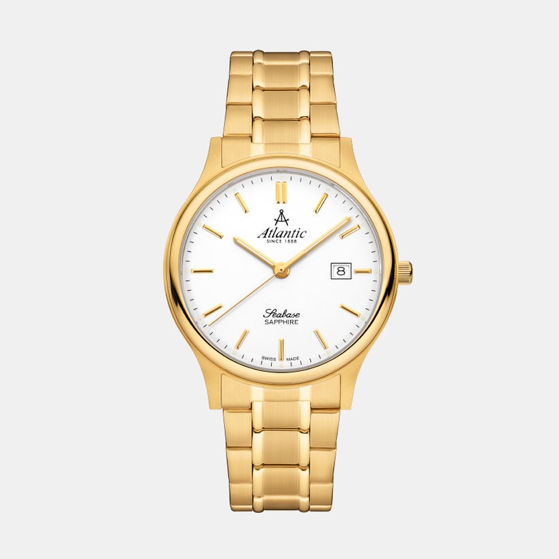 Seabase Men Quartz White Dial Analog Stainless Steel Watch 60348.45.11