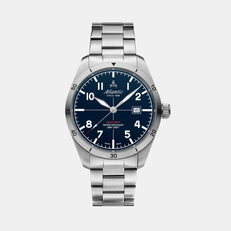 Seaflight Men Quartz Blue Dial Analog Stainless Steel Watch 70356.41.55