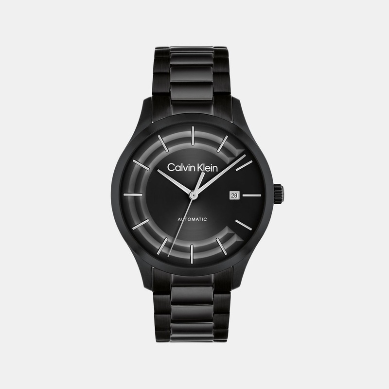 Unisex Automatic Black Dial Analog Stainless Steel Watch 25300023
