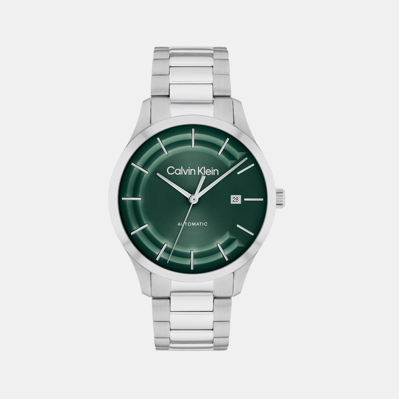 Unisex Automatic Green Dial Analog Stainless Steel Watch 25300022