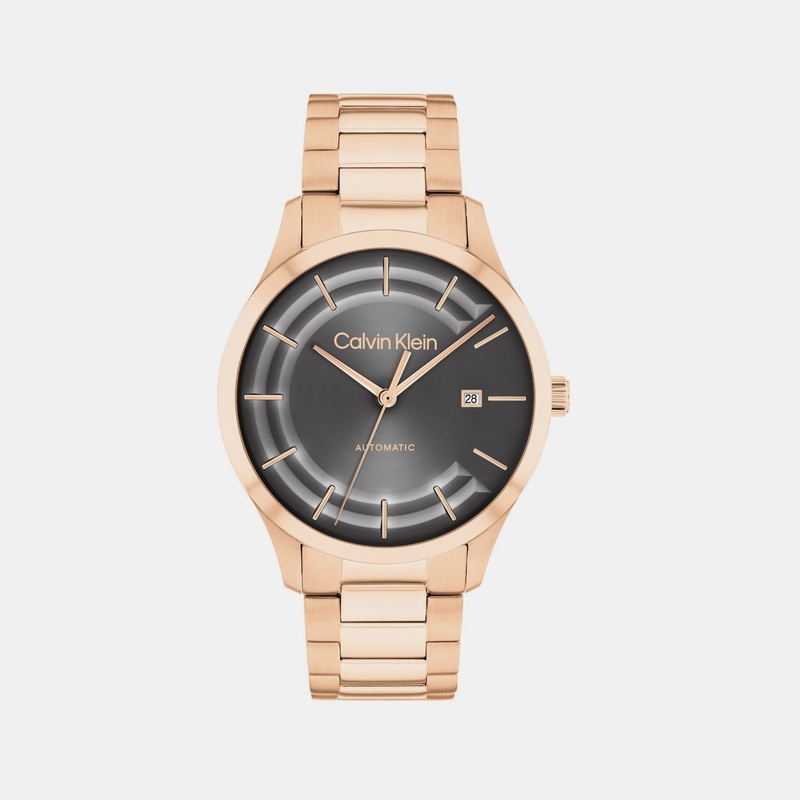 Unisex Automatic Grey Dial Analog Stainless Steel Watch 25300025