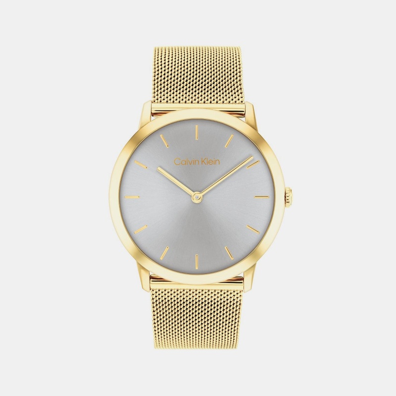 Unisex Quartz Grey Dial Analog Stainless Steel Watch 25300003