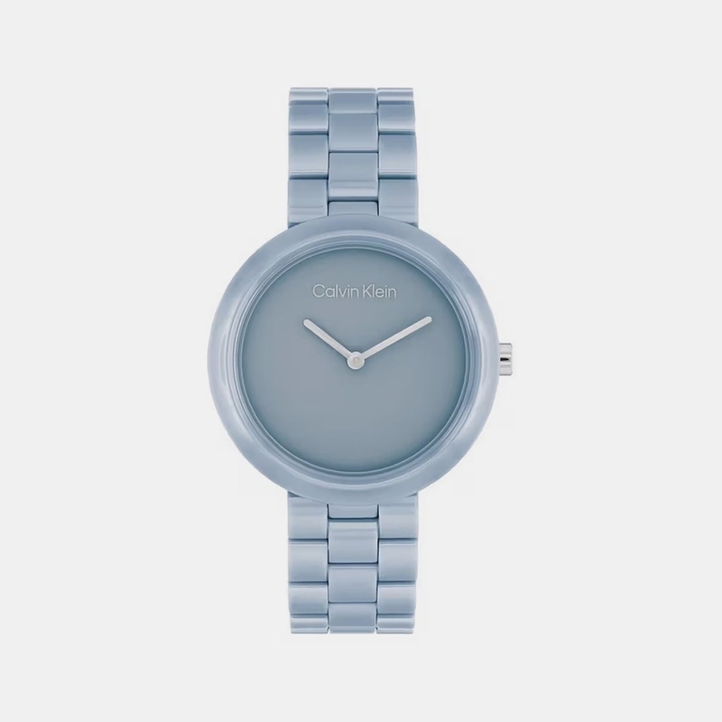 Women Quartz Blue Dial Analog Stainless Steel Watch 25100074
