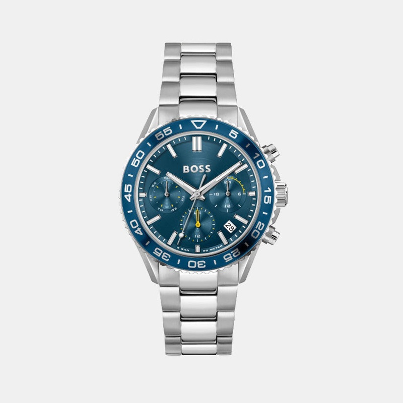 Women Quartz Blue Dial Multi-Function Stainless Steel Watch 1502754