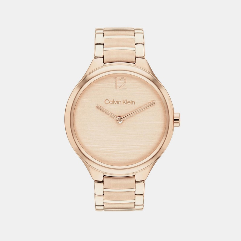 Women Quartz Gold Dial Analog Stainless Steel Watch 25100050