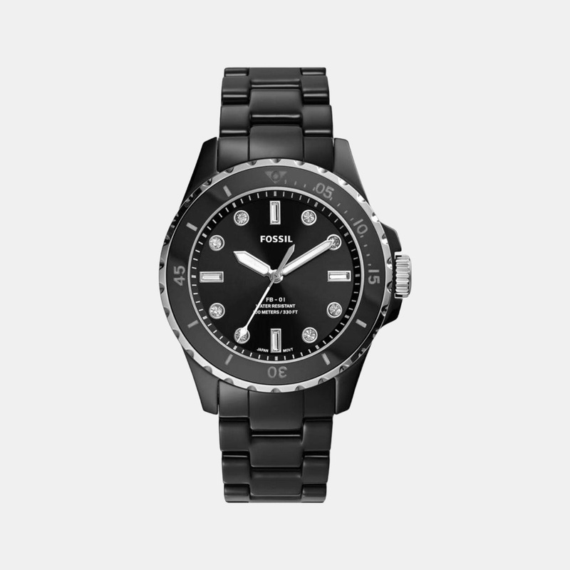 Women's Black Analog Ceramic Watch CE1108