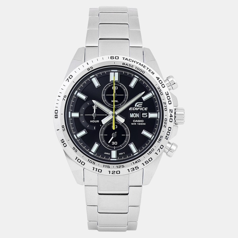 Edifice Men Quartz Black Dial Chronograph Stainless Steel Watch EFR-574D-1AVUDF ED593
