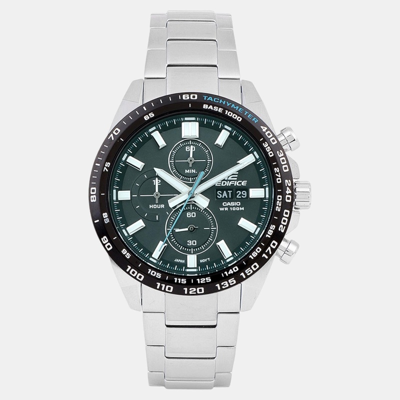 Edifice Men Quartz Green Dial Chronograph Stainless Steel Watch EFR-574DB-3AVUDF ED595