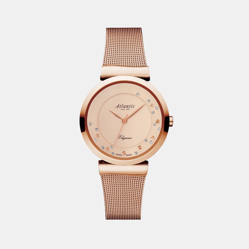 Elegance Romantic Women Quartz Copper Dial Analog Mesh Watch 29039.44.79MB