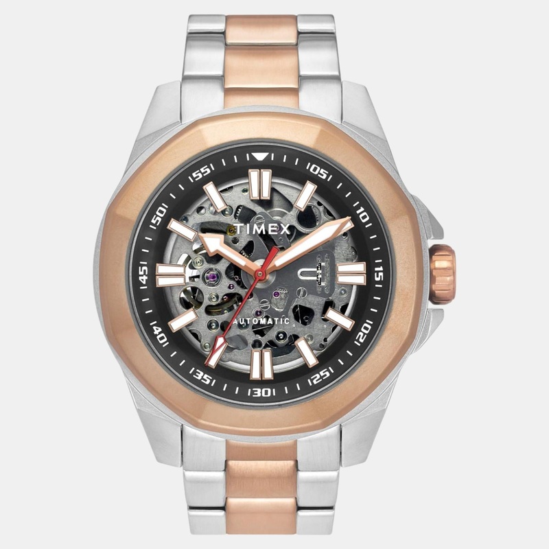 Men Automatic Black Dial Analog Stainless Steel Watch TWEG24102