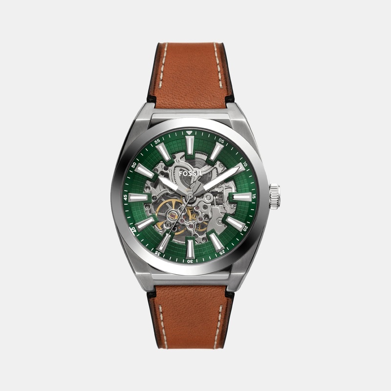 Men Automatic Green Dial Analog Leather Watch ME3261