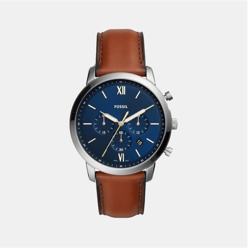 Men's Blue Leather Chronograph Watch FS5708SET