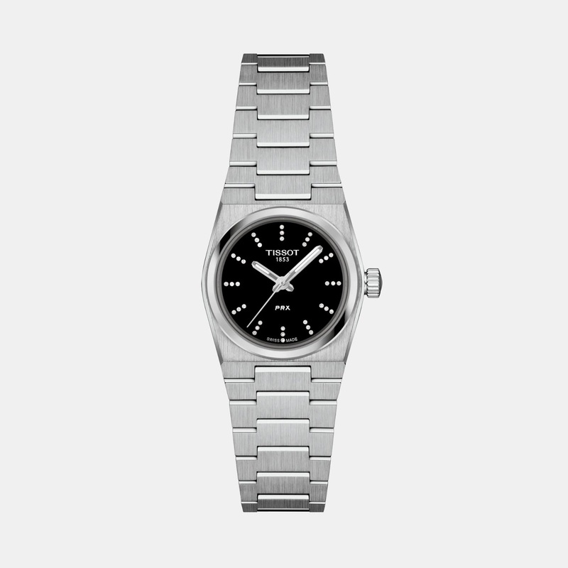 PRX Women Quartz Black Dial Analog Stainless Steel Watch T1370101105600