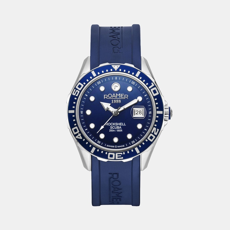 Rockshell Mark III Scuba Men Quartz Blue Dial Analog Rubber Watch 867833 41 45 02