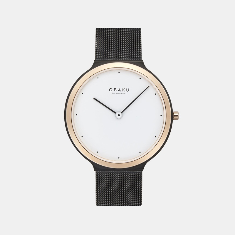 Satin Tuscany Men Quartz White Dial Analog Mesh Watch V269GXMWMB