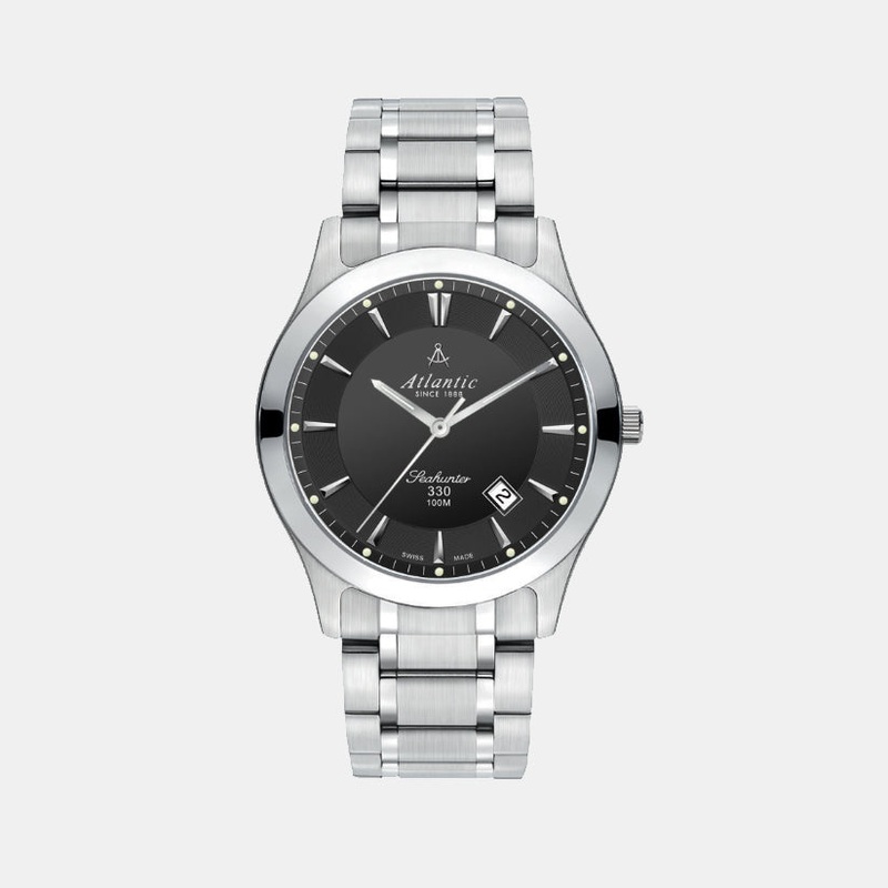 Seahunter Men Quartz Grey Dial Analog Stainless Steel Watch 71365.41.61