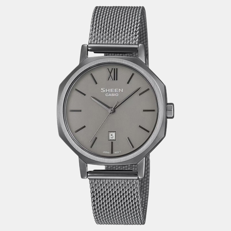 Sheen Women Quartz Grey Dial Analog Mesh Watch SHE-4554GYM-8AUDF SH315