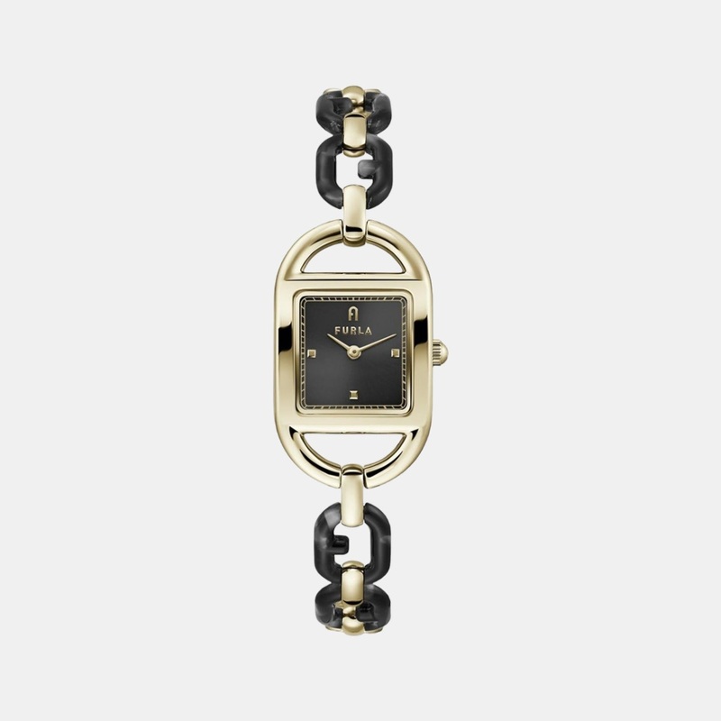 Women Black Analog Stainless Steel Watch WW00026002L2