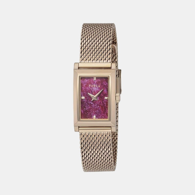 Women Purple Analog Stainless Steel Watch WW00034001L3