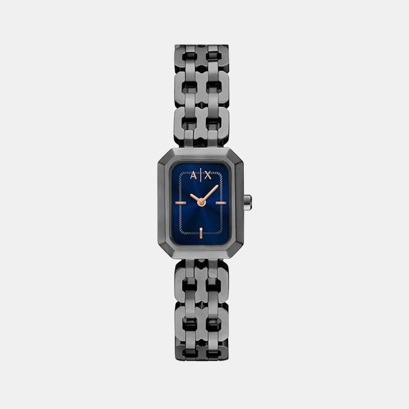 Women Quartz Blue Dial Analog Stainless Steel Watch AX5812