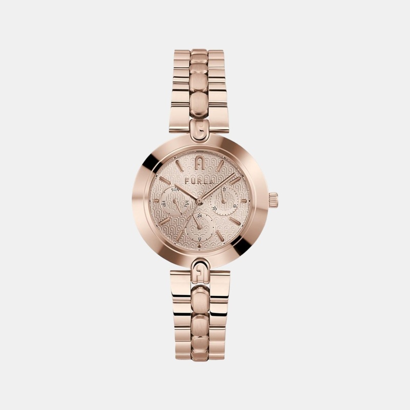 Women Rose Gold Stainless Steel Chronograph Watch WW00030005L3