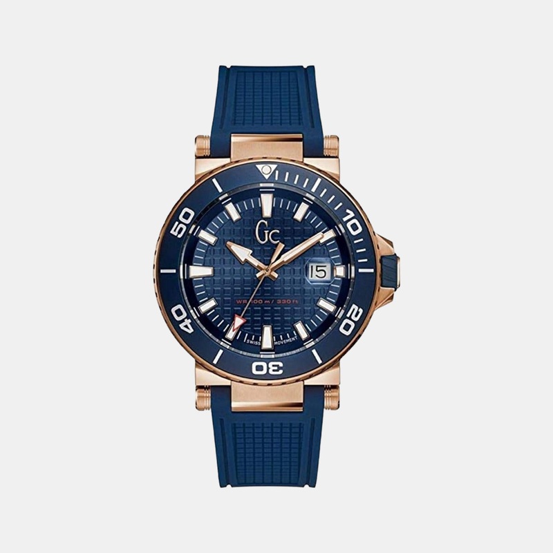 Men Blue Analog Leather Watch Y36004G7