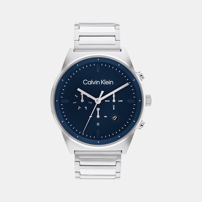 Men Blue Chronograph Stainless Steel Watch 25200293