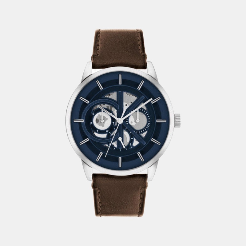 Men Leather Chronograph Watch 25200216