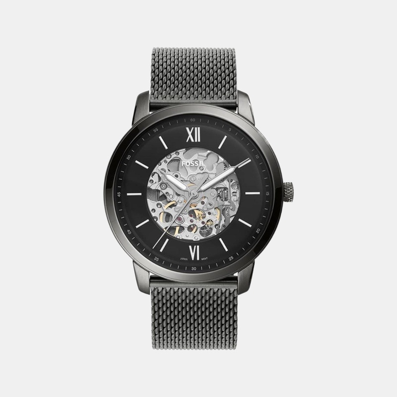 Men's Black Analog Stainless Steel Automatic Watch ME3185