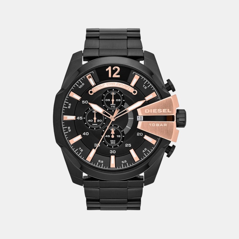 Men's Black Chronograph Stainless Steel Watch DZ4309