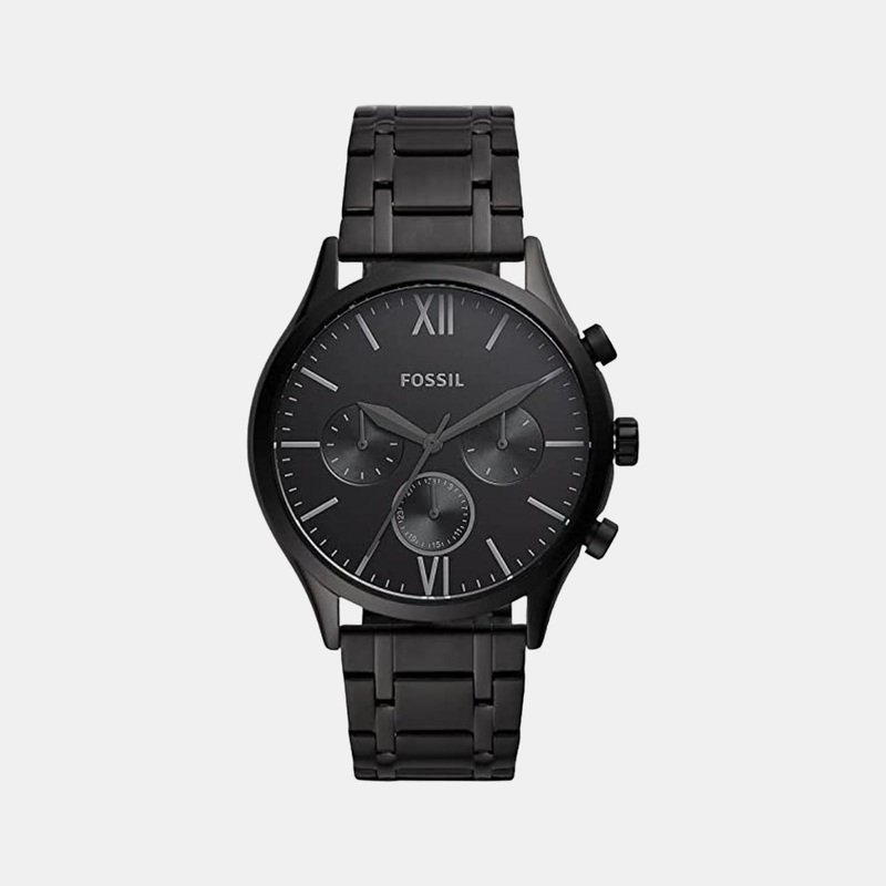 Men's Black Stainless Steel Chronograph Watch BQ2365