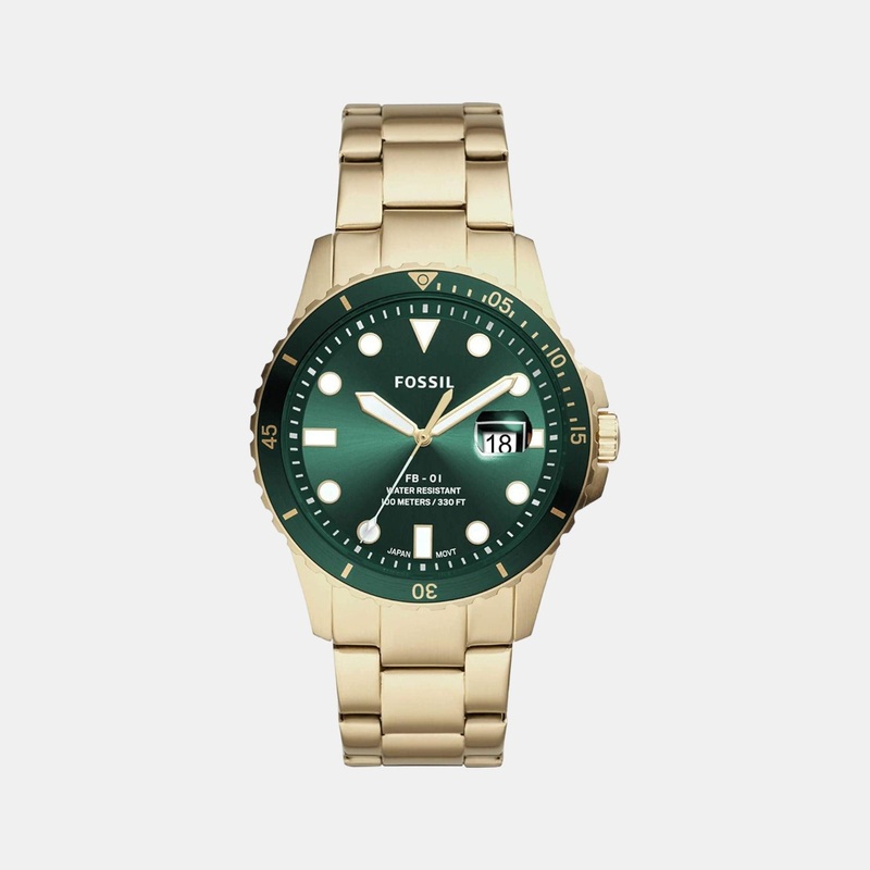 Men's Green Analog Stainless Steel Watch FS5658