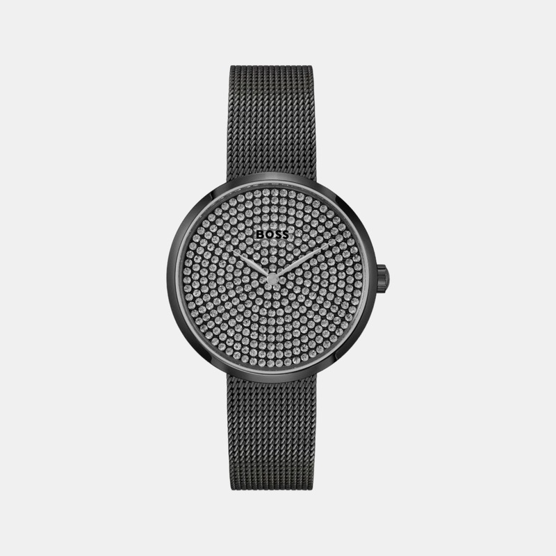 Women Black Analog Stainless Steel Watch 1502658