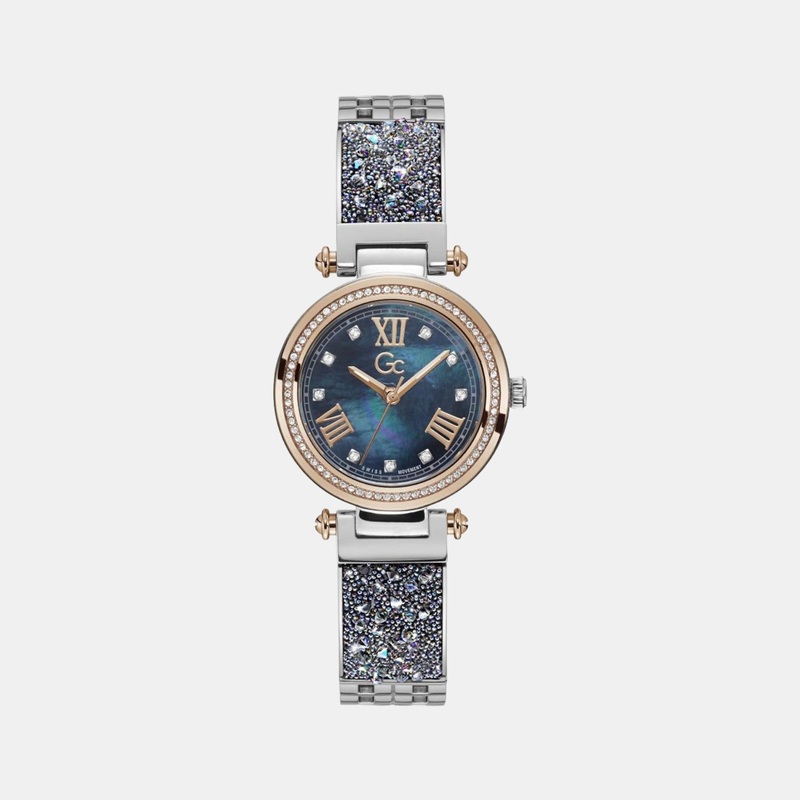 Women Blue Analog Stainless Steel Watch Y47012L7MF