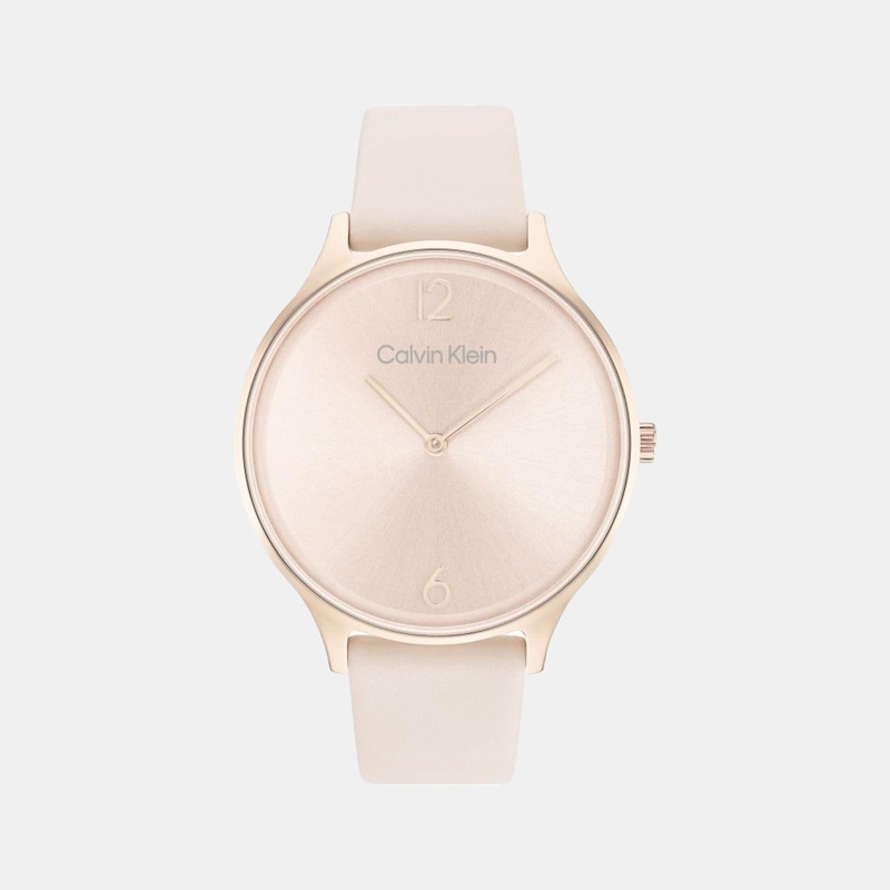 Women Gold Analog Leather Watch 25200009